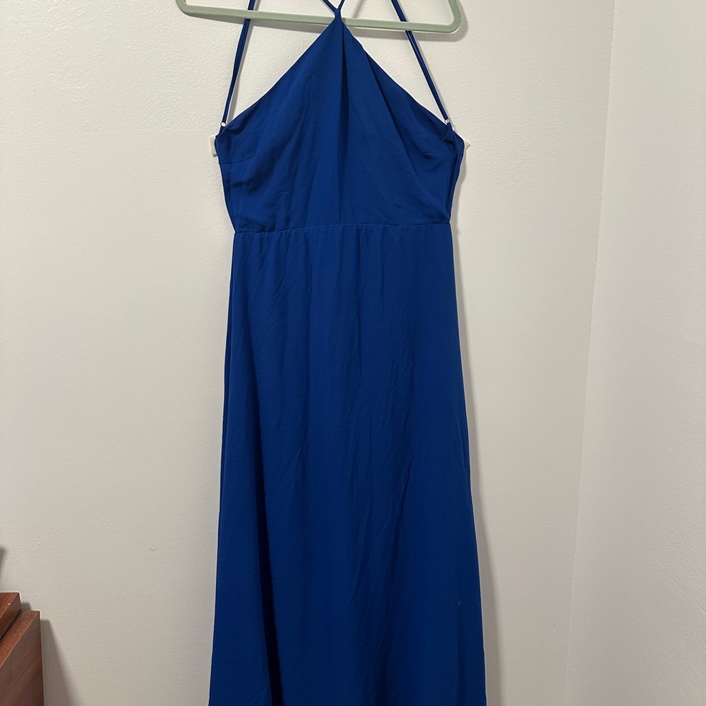 Lulu's Strapless Royal Blue Dress